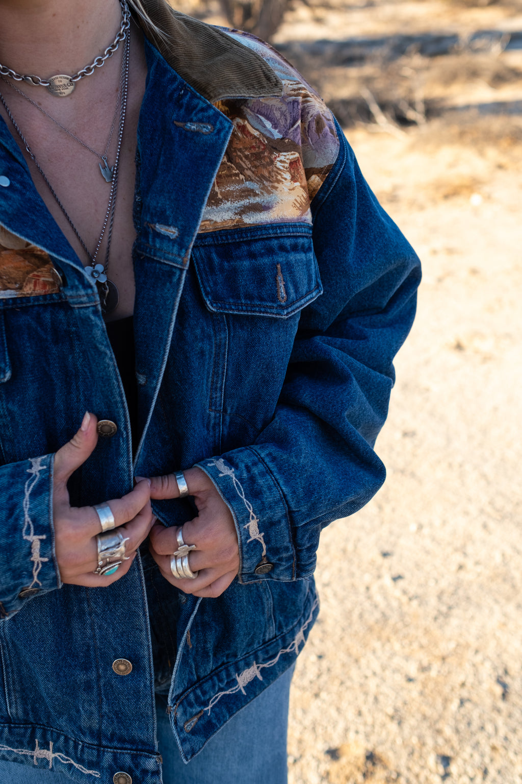 Western Themed Chainstitch Jacket