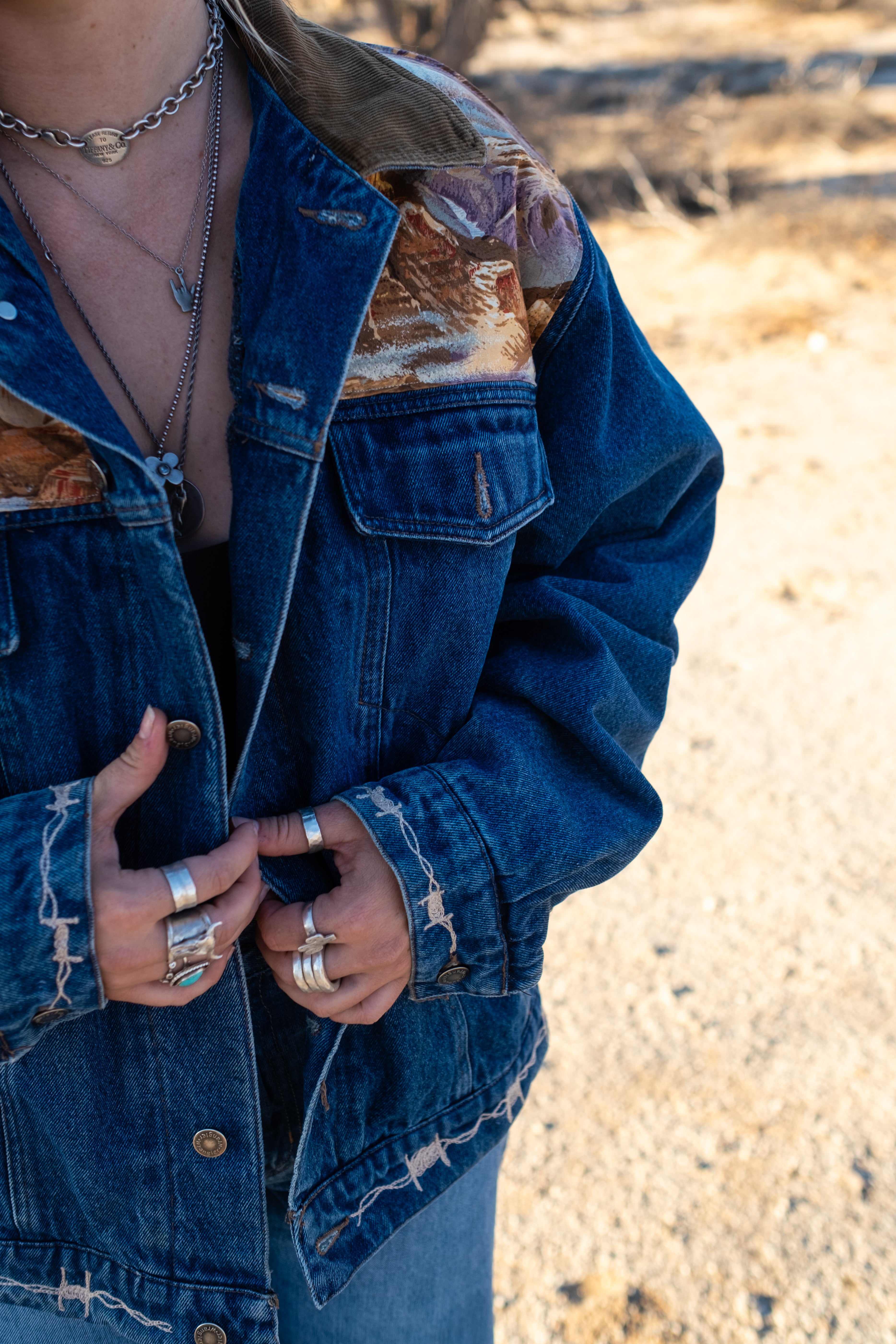 Western Themed Chainstitch Jacket