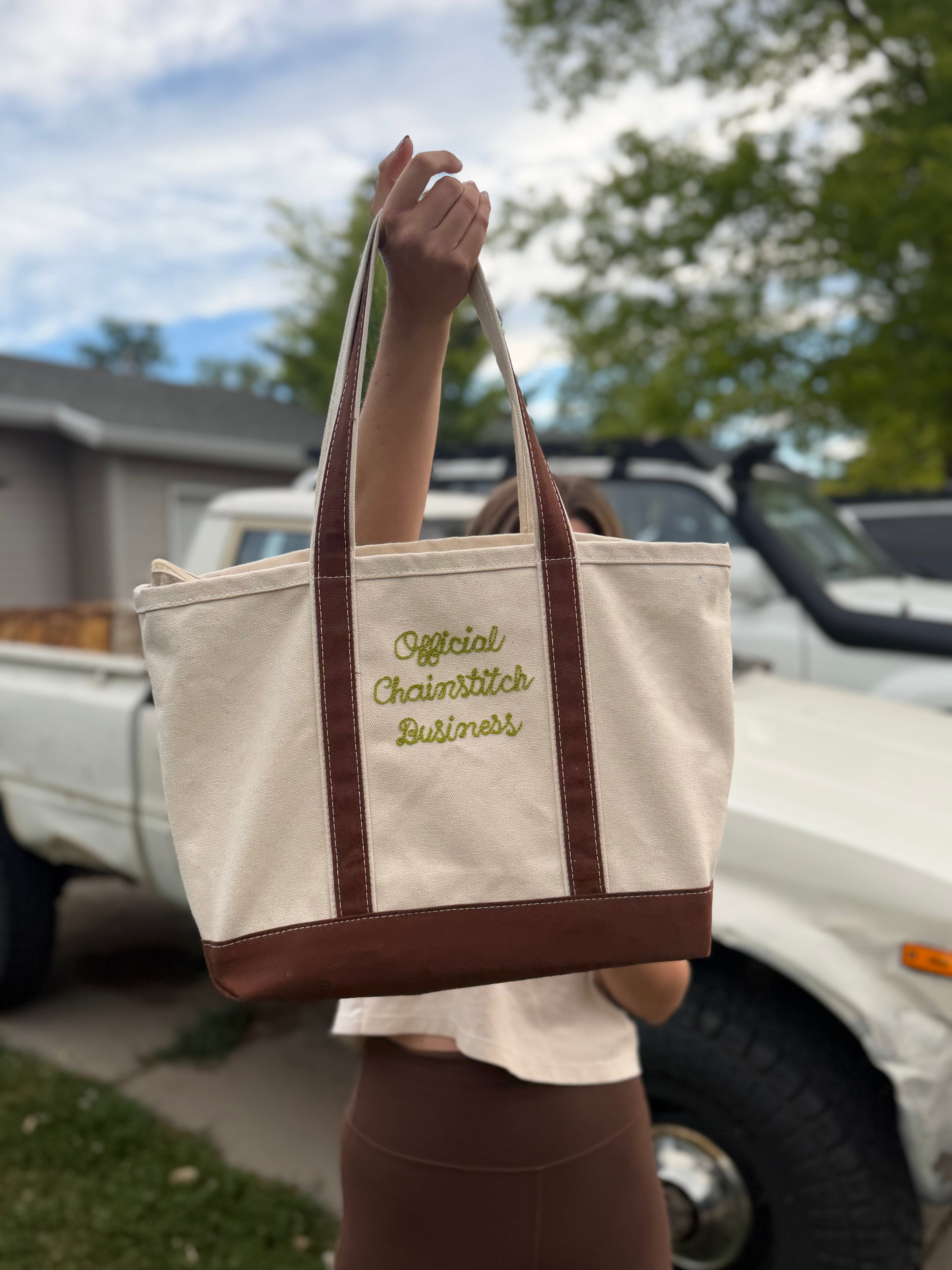 Custom Chainstitched Canvas Tote Bag