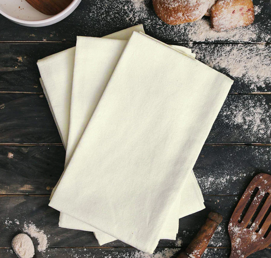 Chainstitched Flour Sack Kitchen Towel