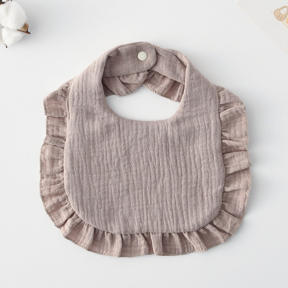 Baby Bib w/ Ruffle Trim