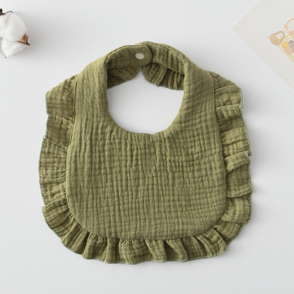 Baby Bib w/ Ruffle Trim