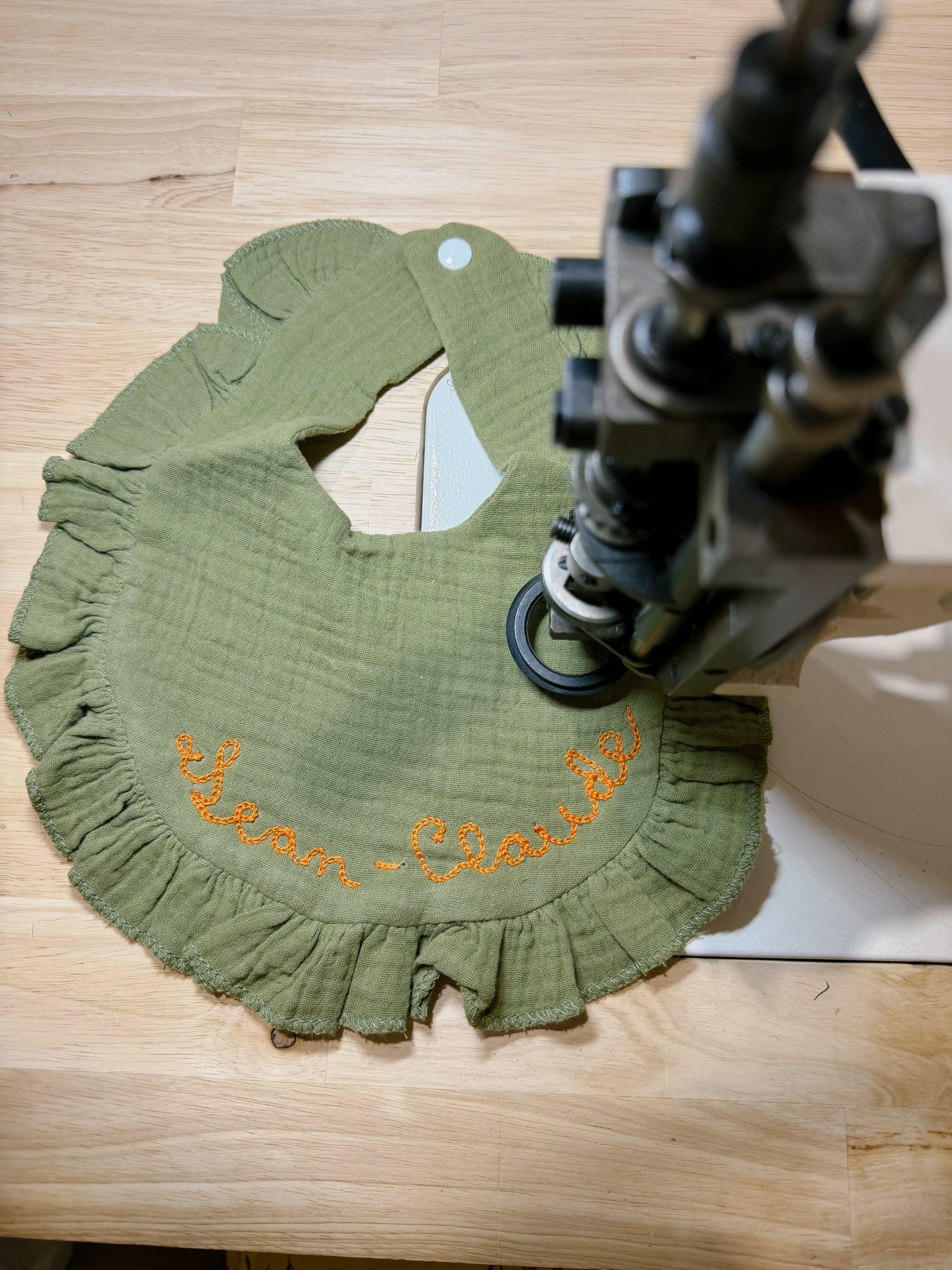 Baby Bib w/ Ruffle Trim