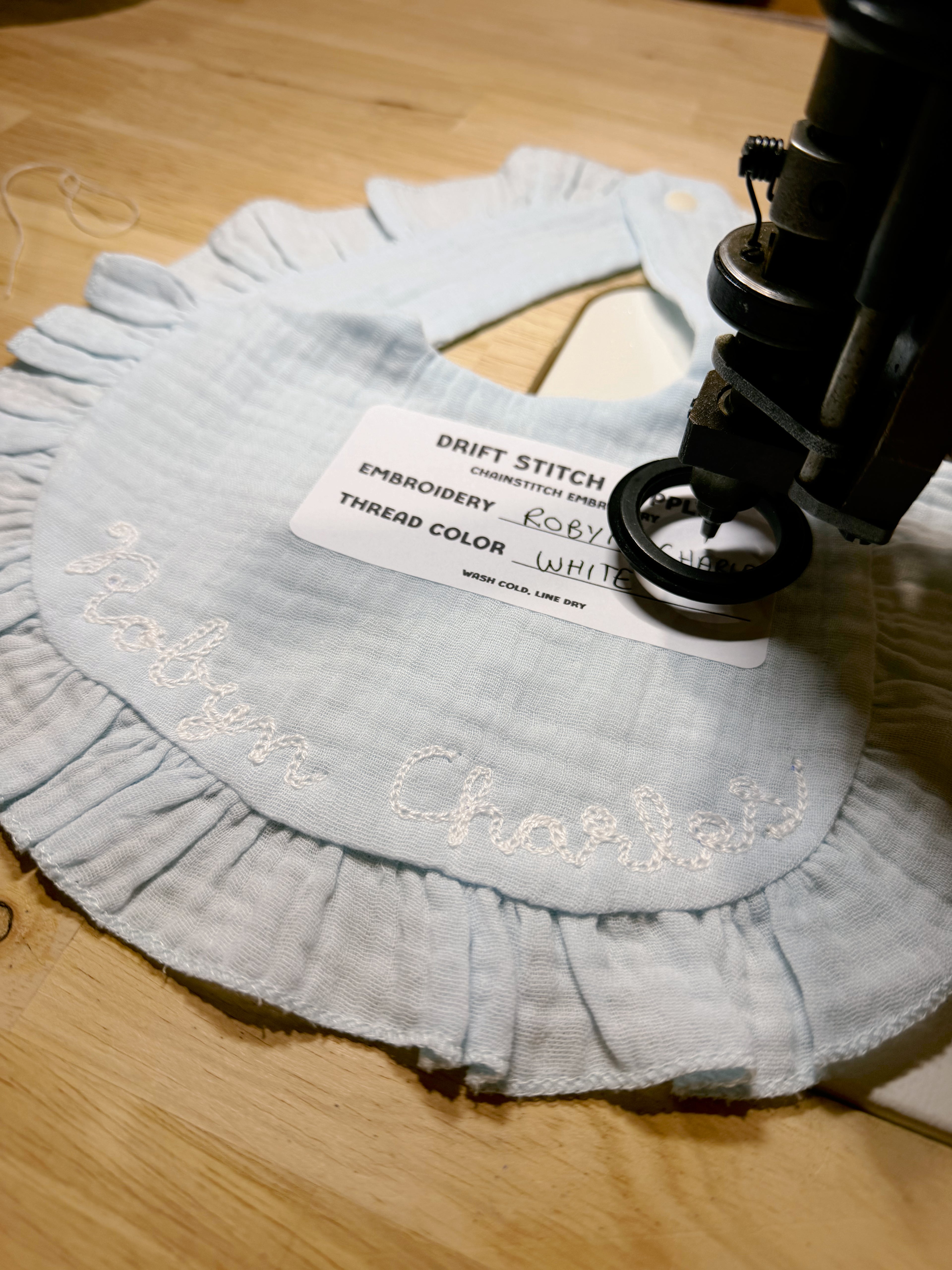 Baby Bib w/ Ruffle Trim